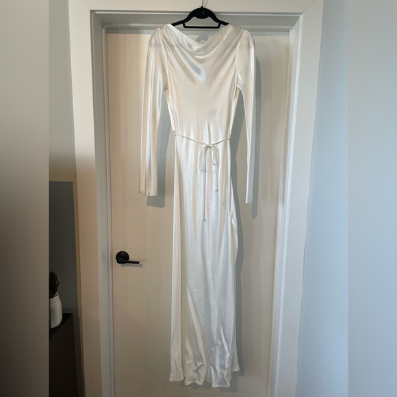 Bec & Bridge Moon Dance Long Sleeve Maxi Dress in Ivory white size US6 - Picture 2 of 12